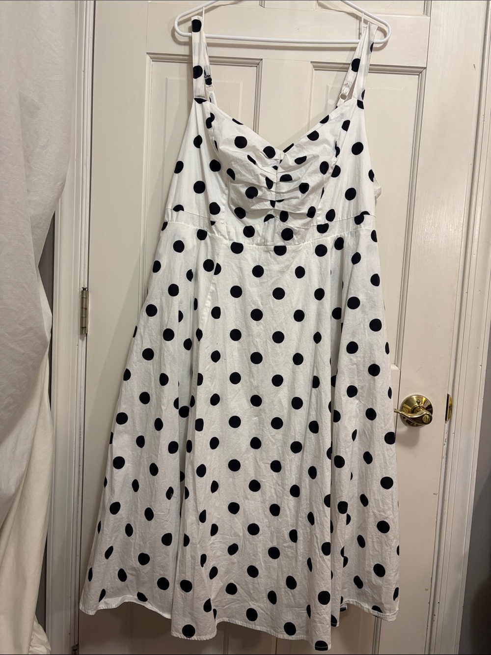 Torrid Polka Dot Dress Black and White Cotton Midi size 3